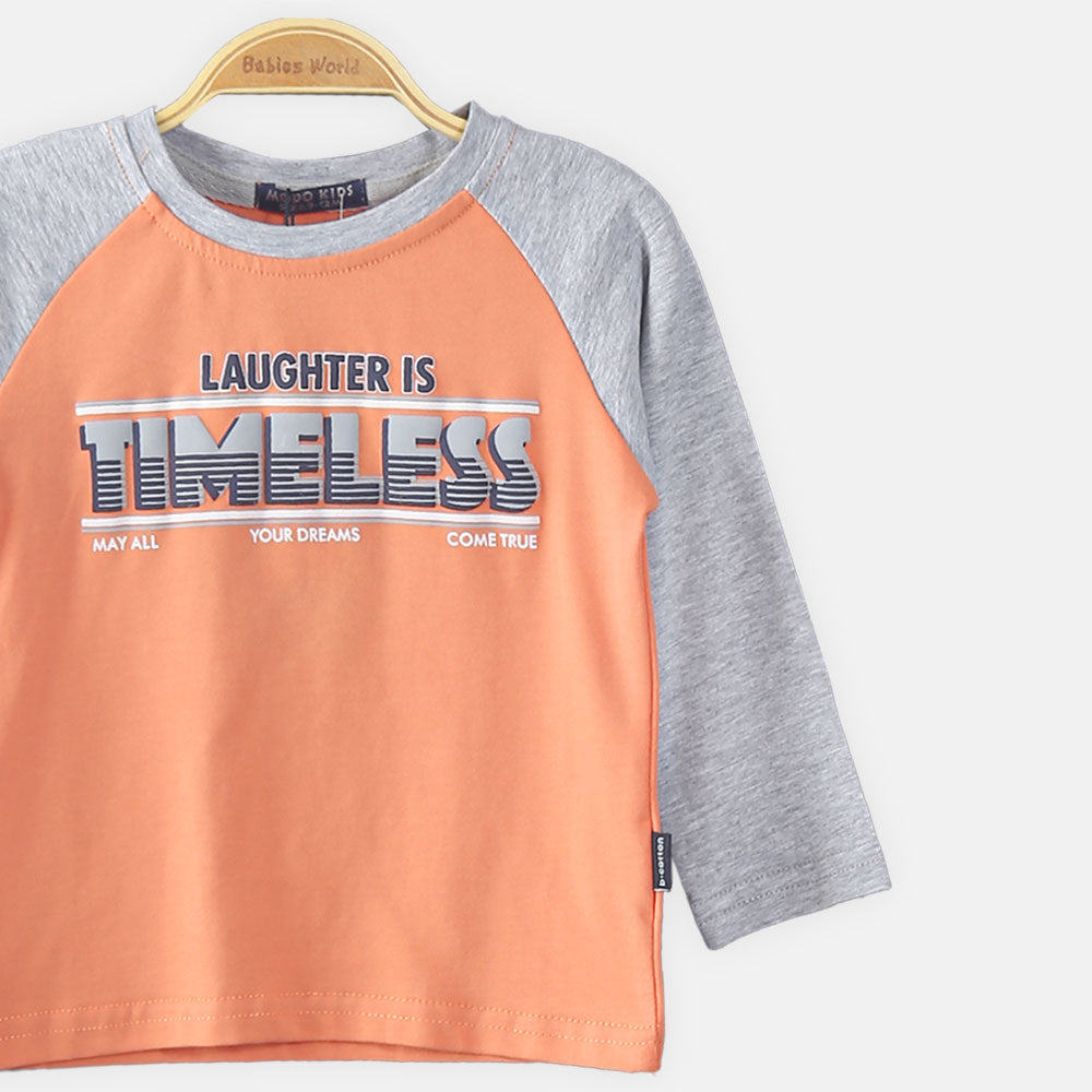 BOY T-SHIRT ORANGE TIMELESS