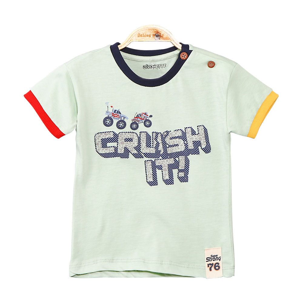 BOY T-SHIRT GREEN CRUSH IT!