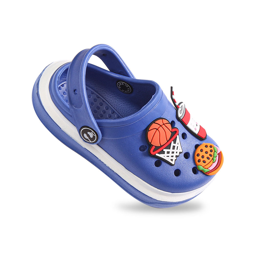 BOY CROCS BLUE SNACKS & BASKETBALL