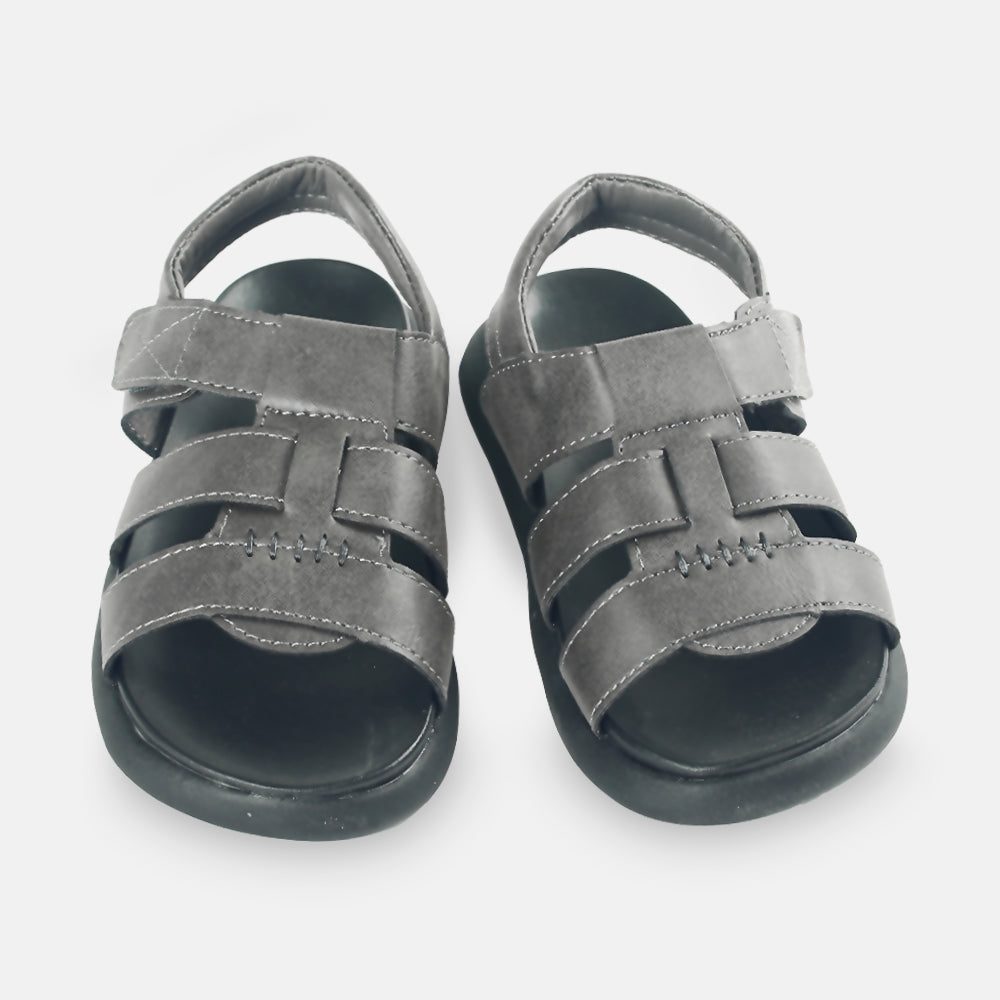 BOY SANDAL GREY HOOP SOFT-BASE
