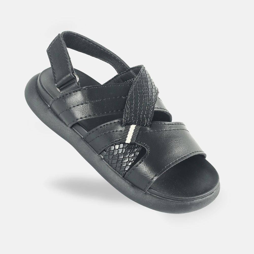 BOY SANDAL BLACK OPEN TOE