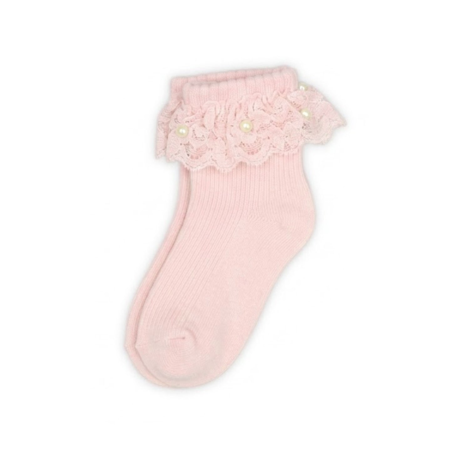 SOFT PINK RUFFLE GIRL SOCKS