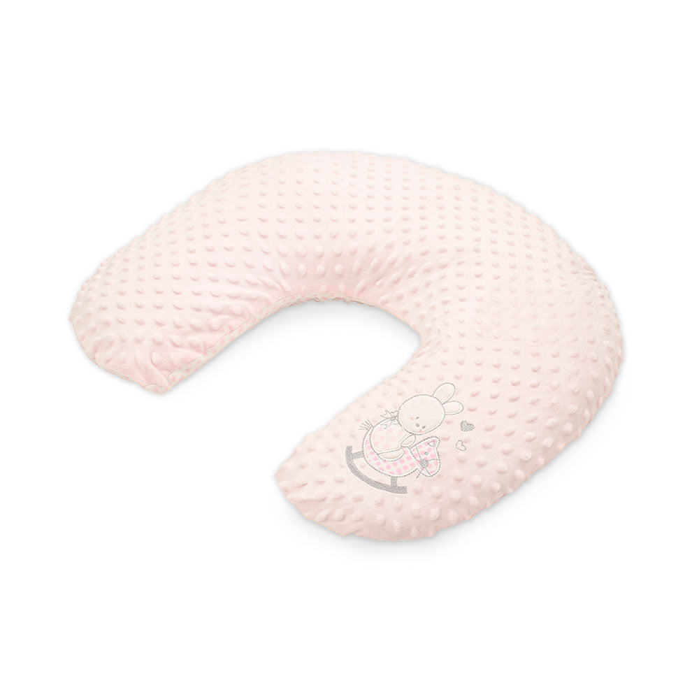 NURSING PILLOW PINK BUNNY MINKY