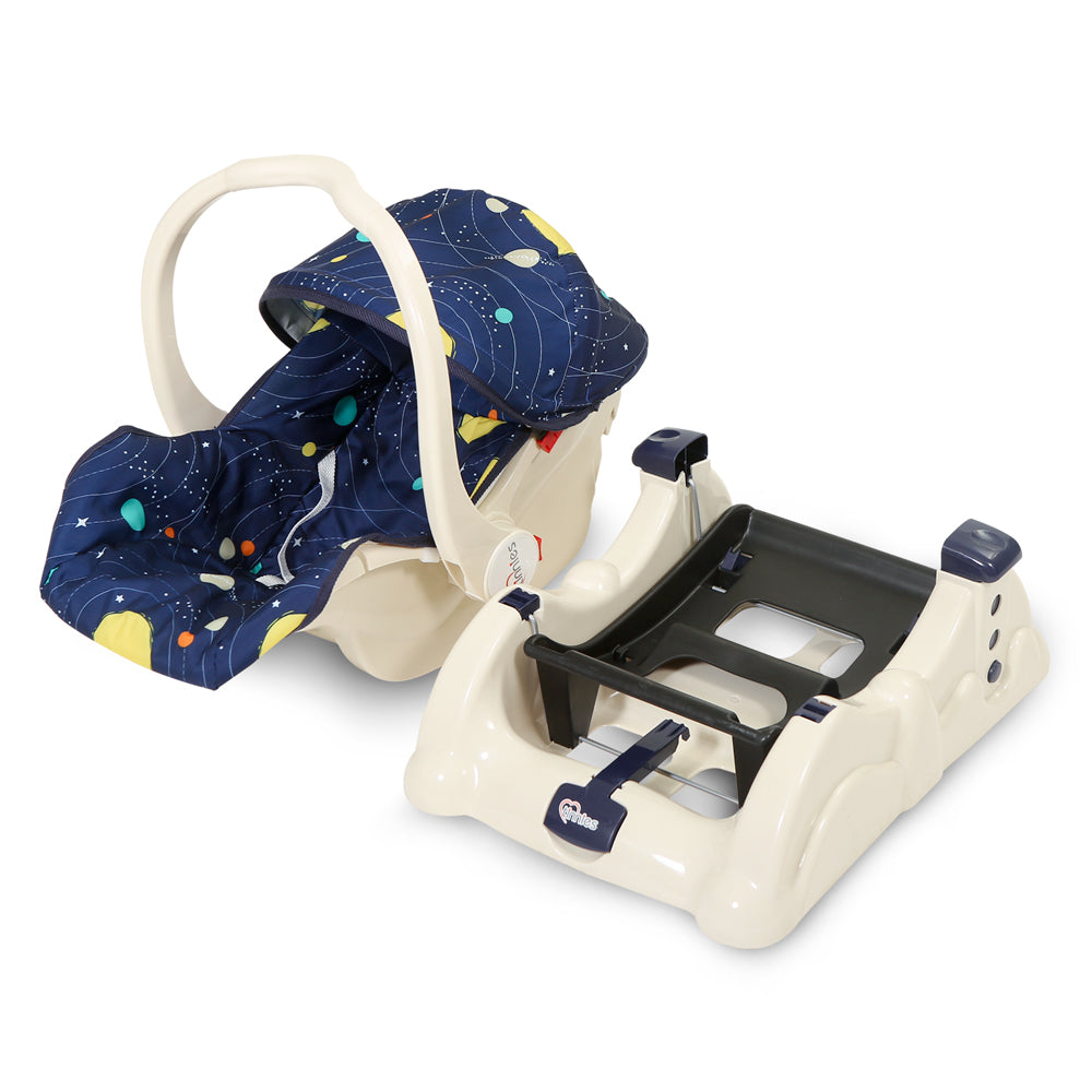 CARRY COT W/ROCKING-BLUE PLANET