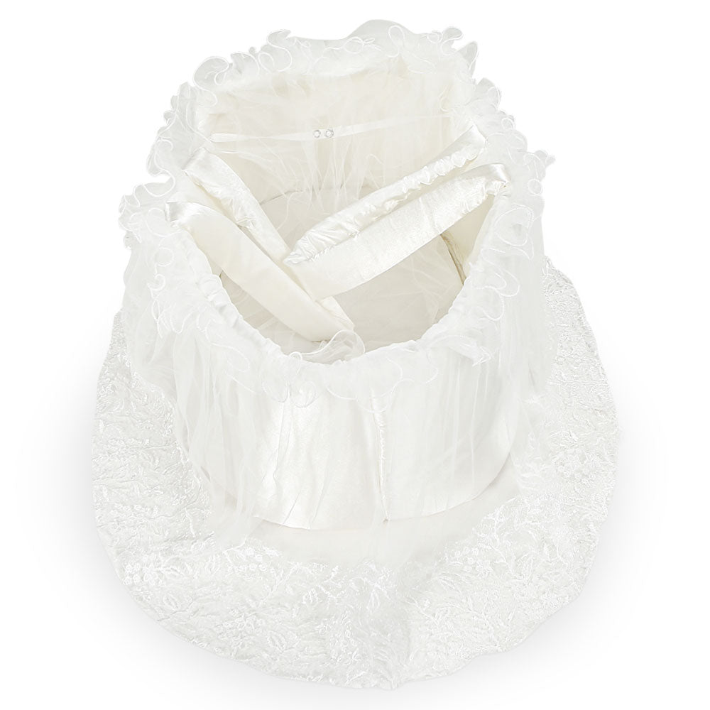 CARRY CRIB WHITE FLOUNCE LACED