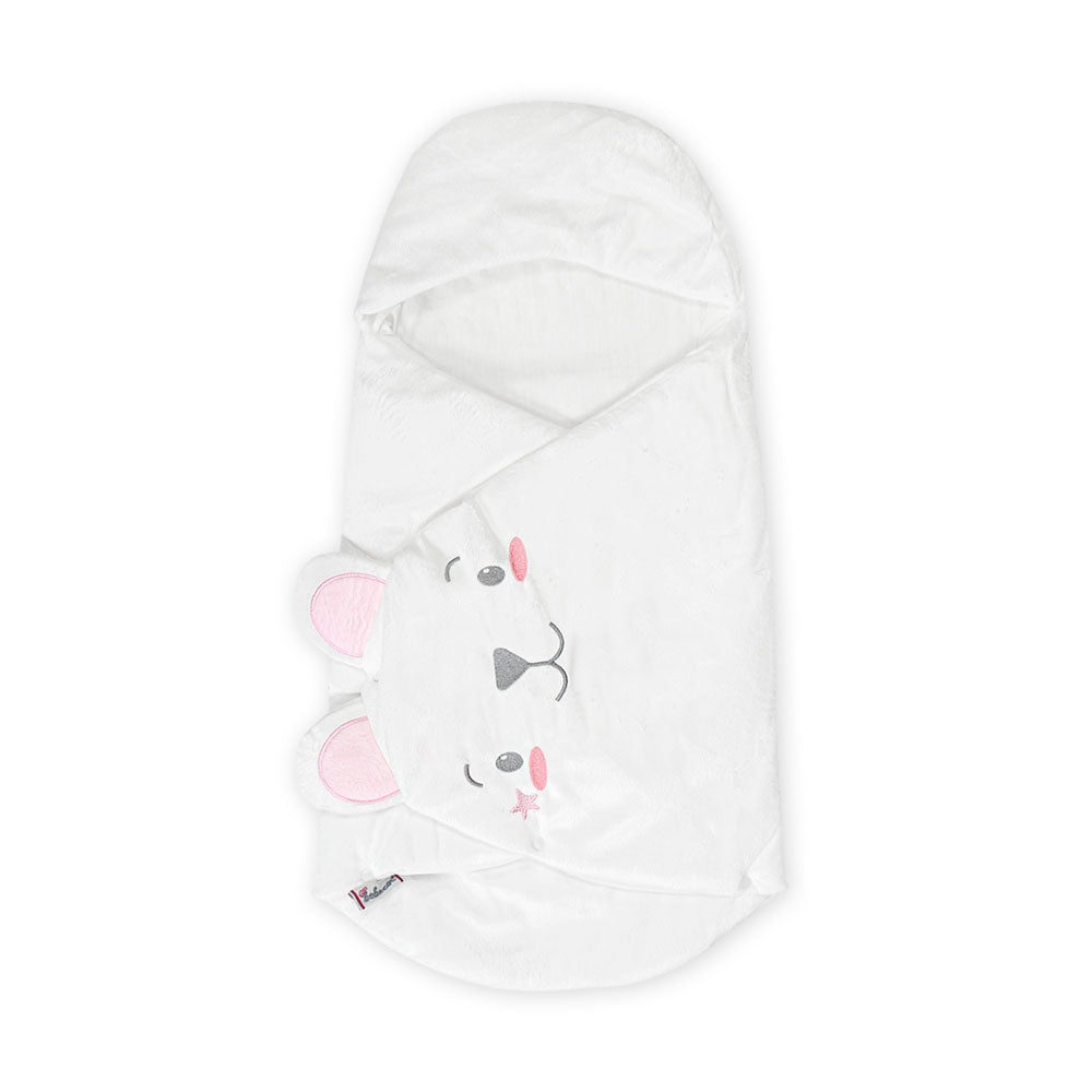 CARRY NEST WHITE FLUFFY TEDDY GIRL