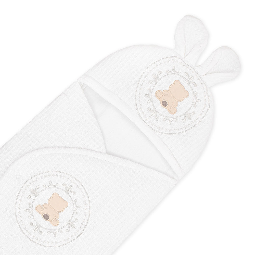 CARRY NEST WHITE TEXTURED BEAR FANCY