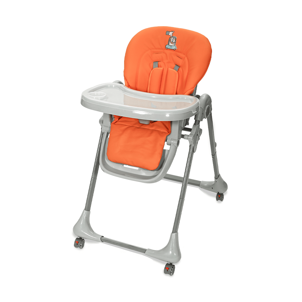 BABY ADJUSTABLE HIGH CHAIR - ORANGE