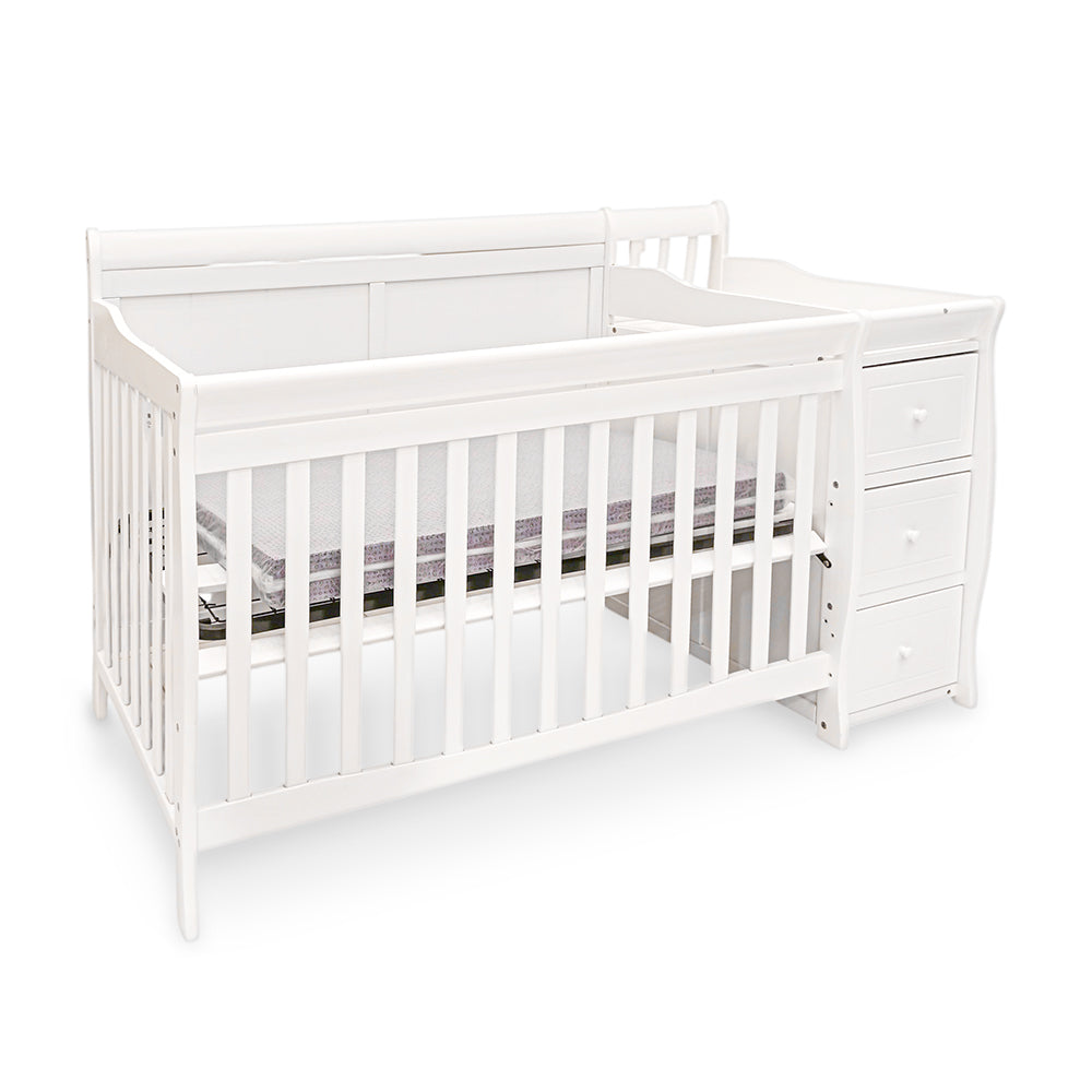 BABY WOODEN COT WHITE
