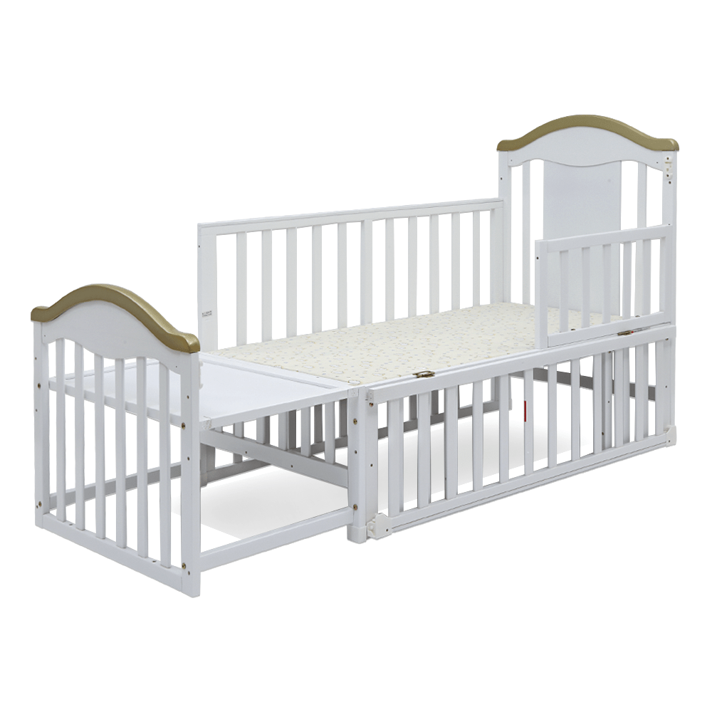 WOODEN COT WHITE