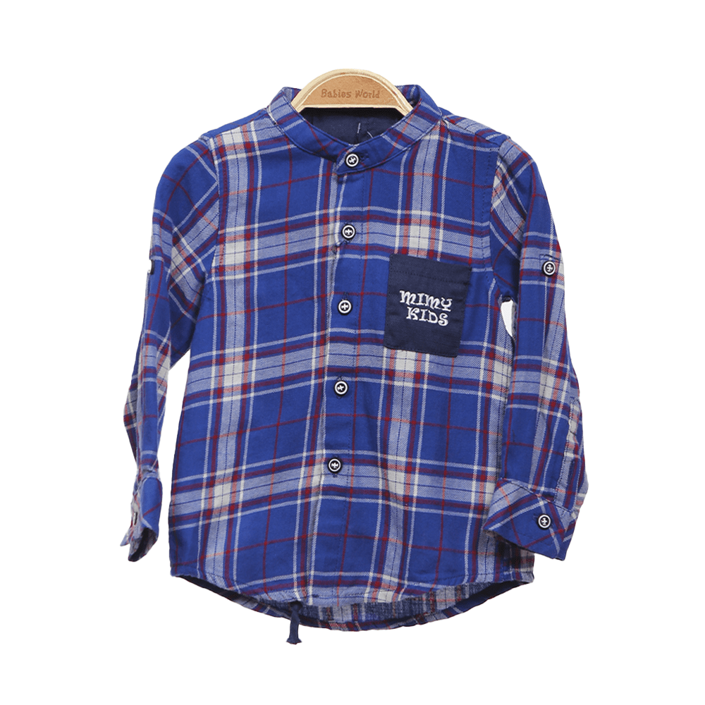 BOY SHIRT-BLUE CHECK