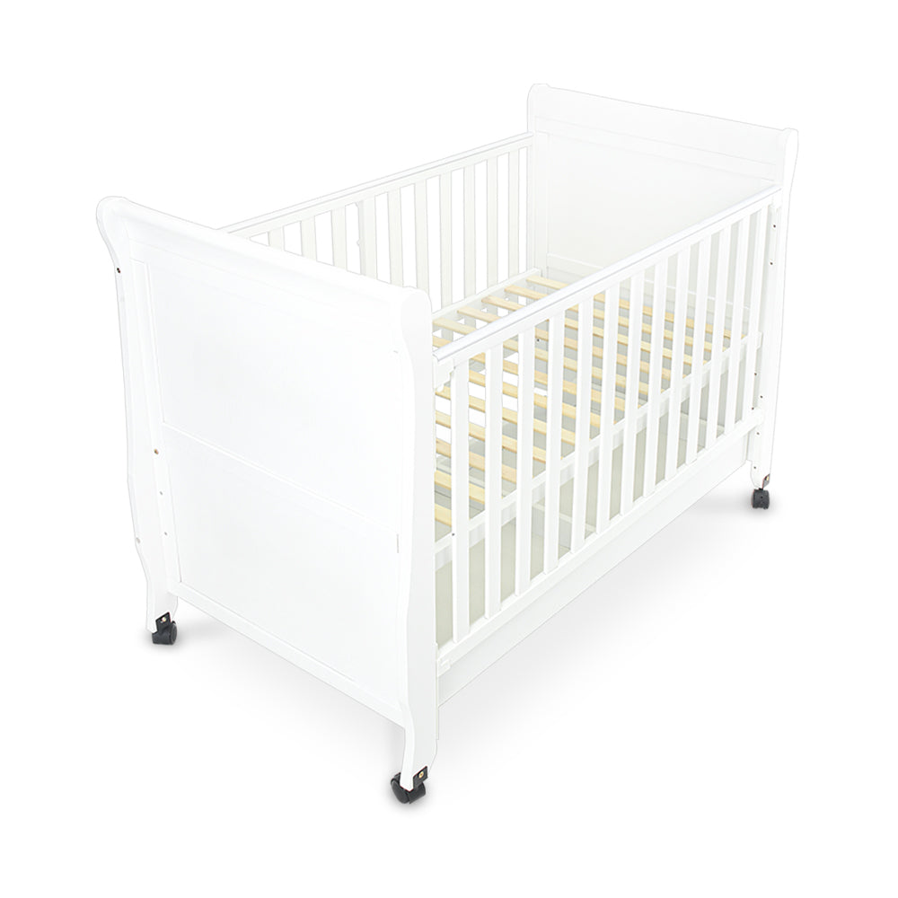 BABY WOODEN COT - WHITE