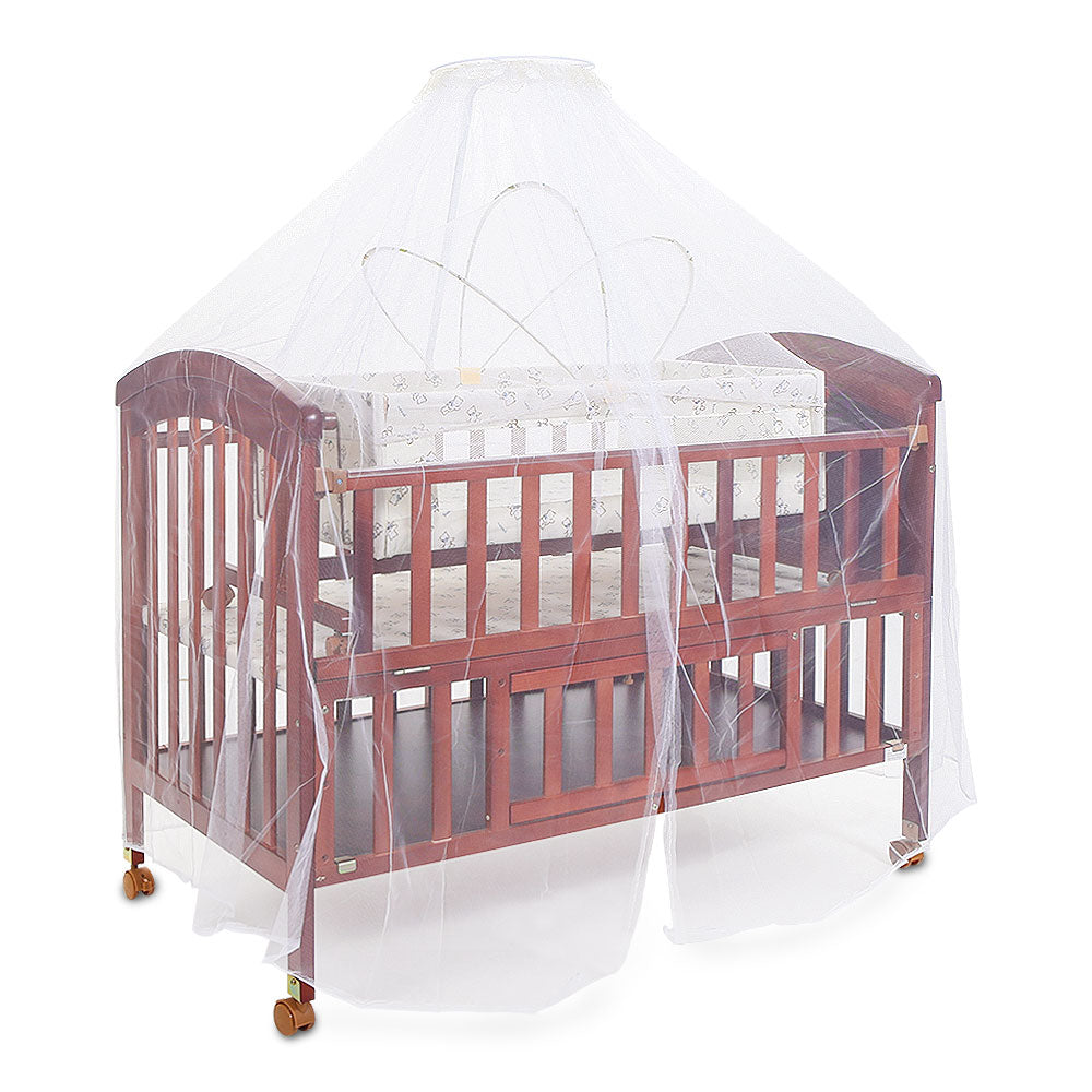 WOODEN COT - BROWN