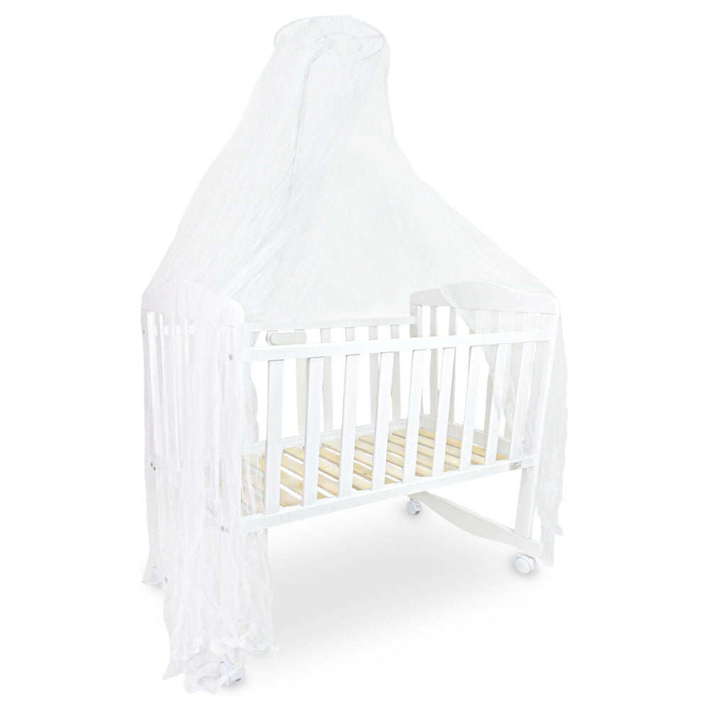WOODEN CRIB WHITE