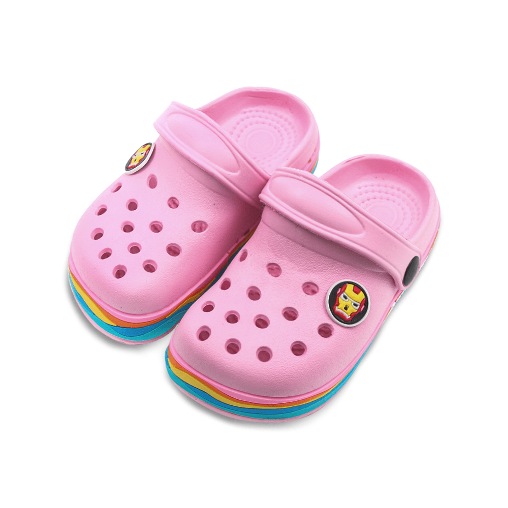 GIRL CROCS LIGHT PINK IRON MAN