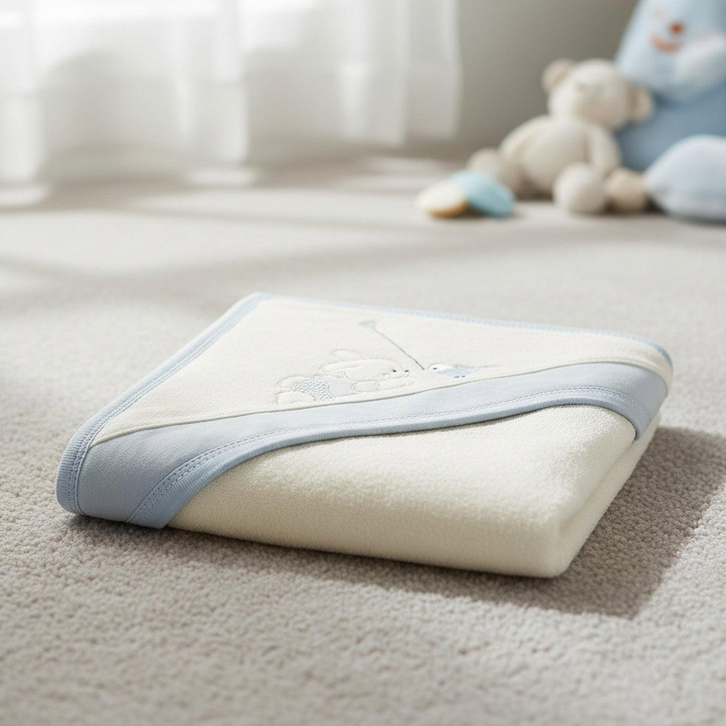 BUNNY WITH BALLOON HOODED BATH TOWEL