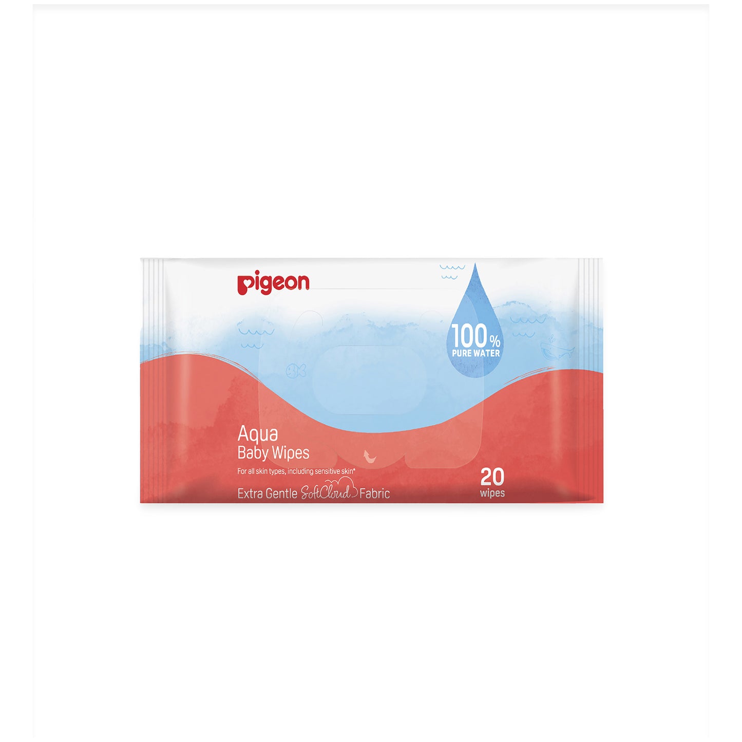 PIGEON AQUA BABY WIPES 20 SHEETS