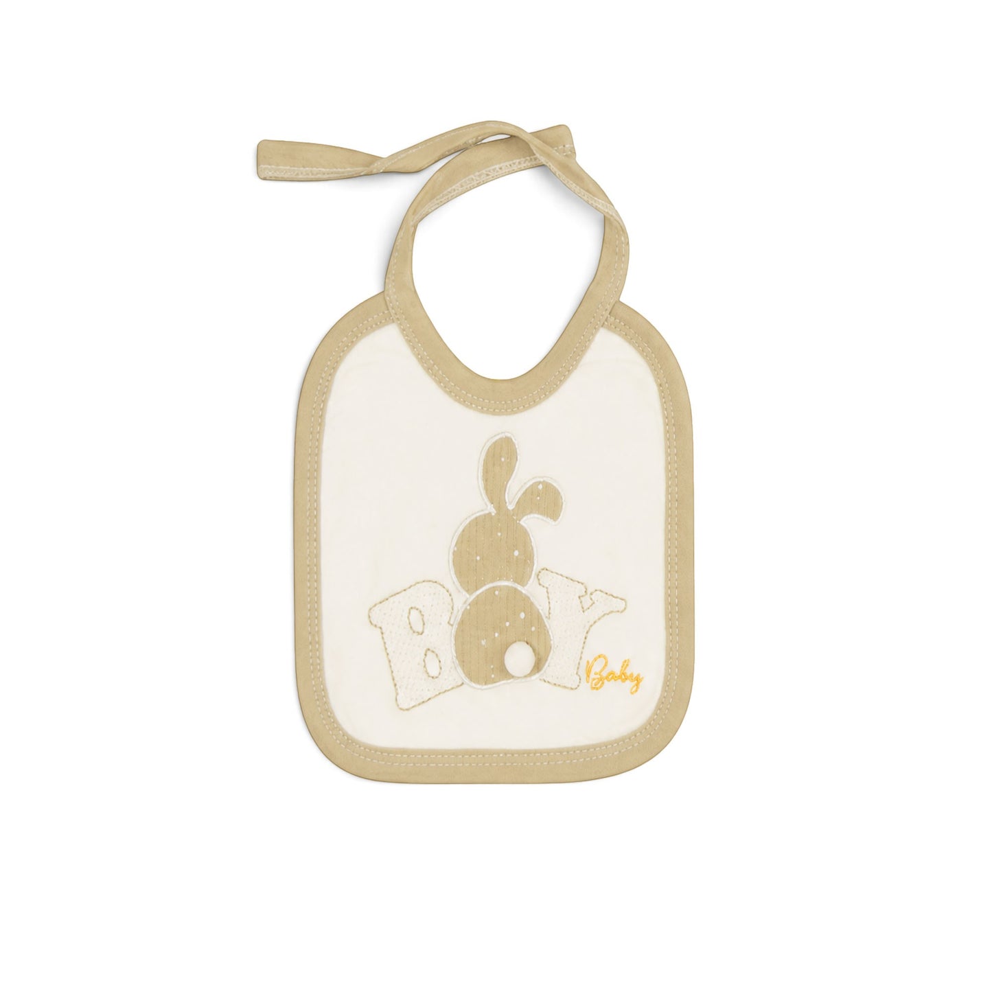 CREAM AND BROWN BUNNY BABY BOY GIFT SET