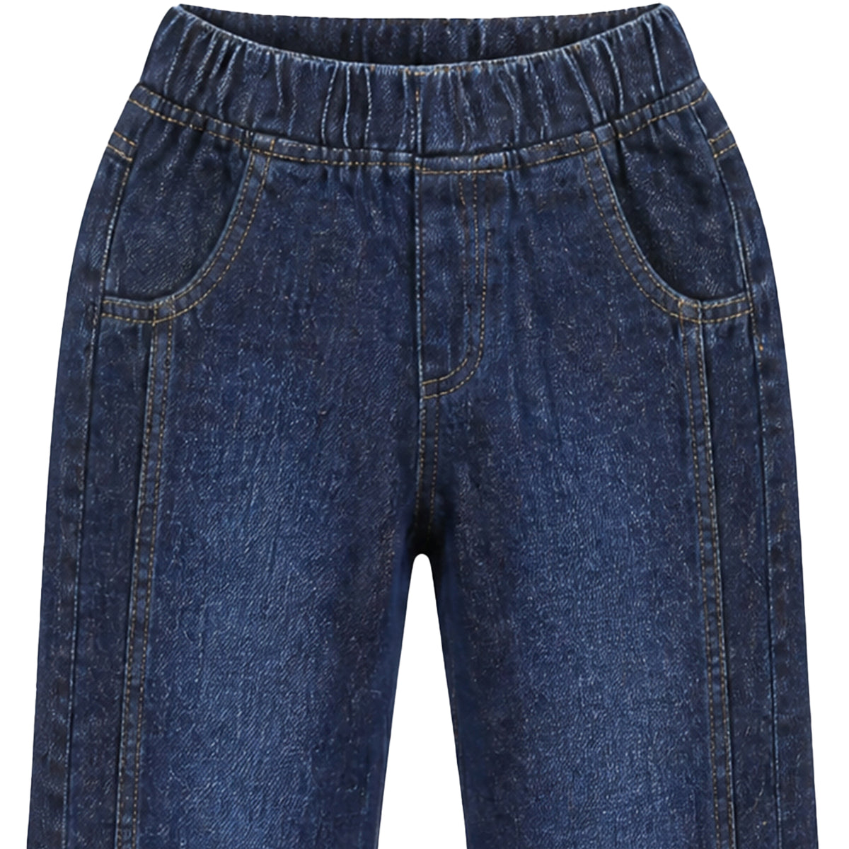 BABY GIRL DARK WASH DENIM JEANS WITH BOW ACCENT