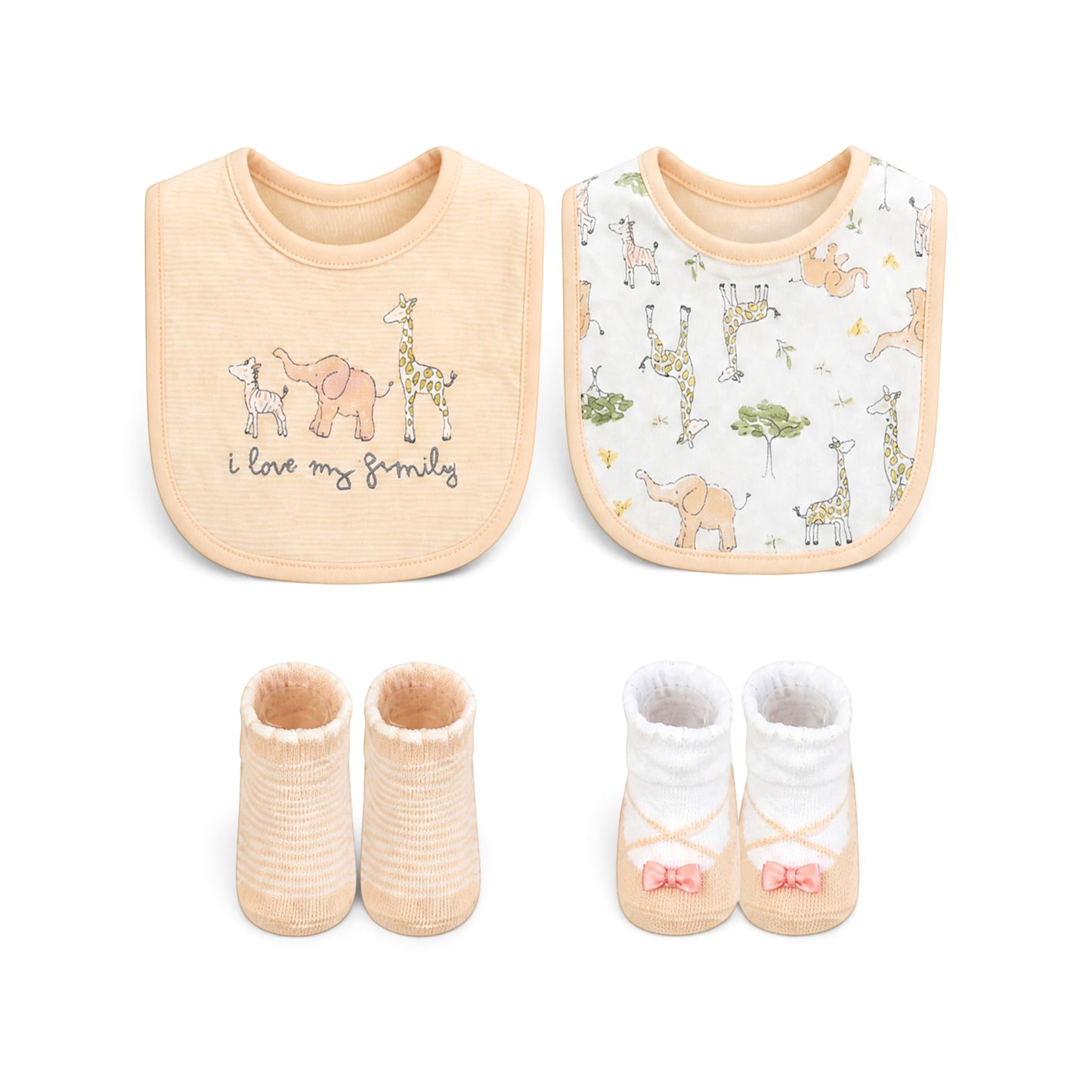 SOCCER-THEMED INFANT BIBS PK-2 & 2 BOOTIES