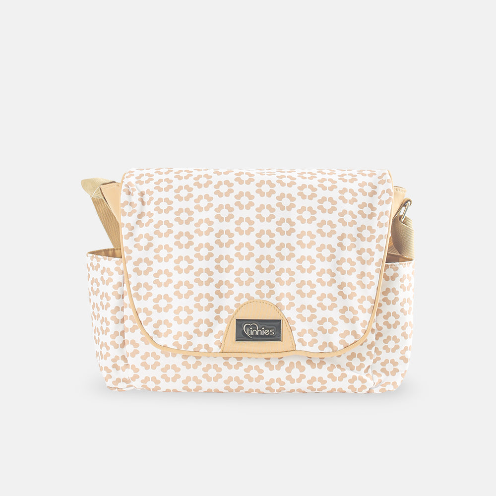 TINNIES BABY DIAPER BAG BEIGE FLORAL
