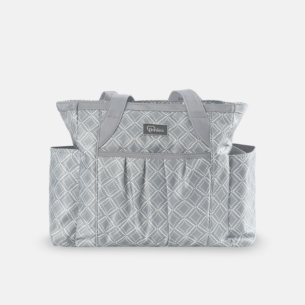 TINNIES BABY DIAPER BAG GREY PRINTED