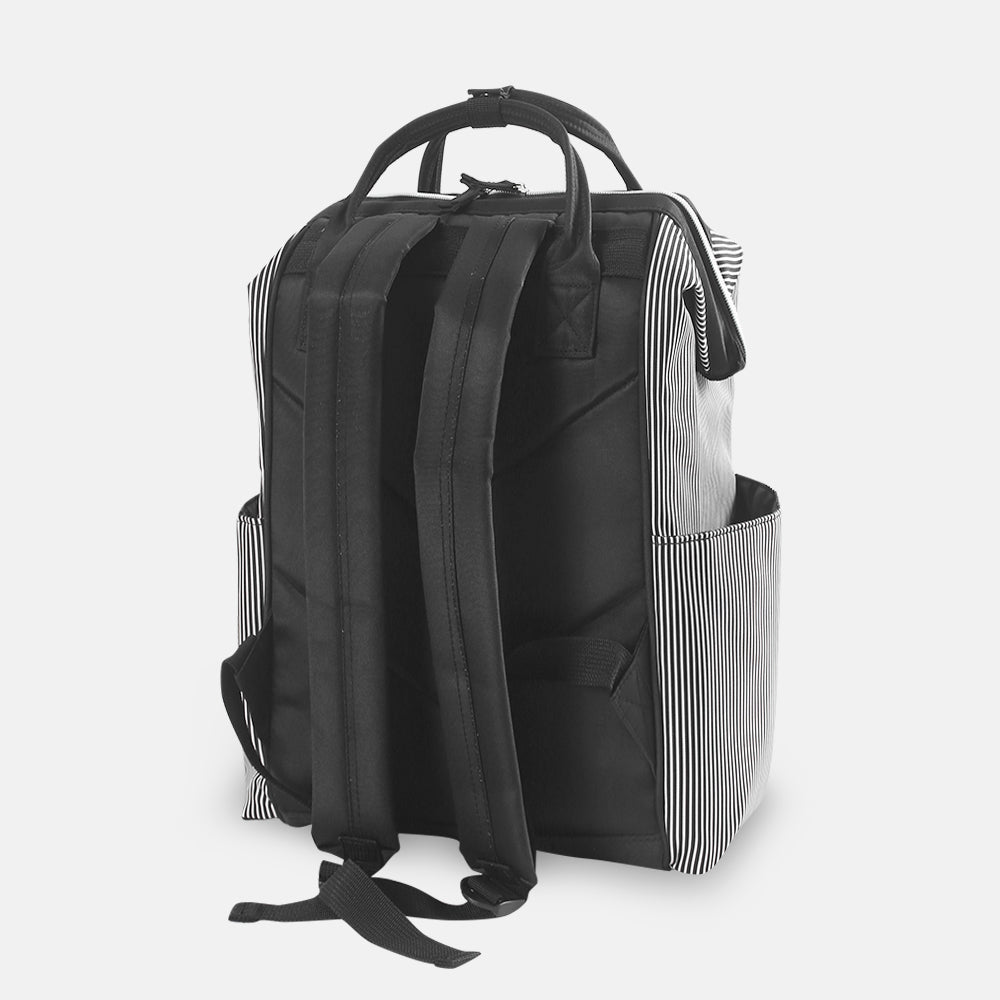 TINNIES BABY DIAPER BAG PACK BLACK STRIPES