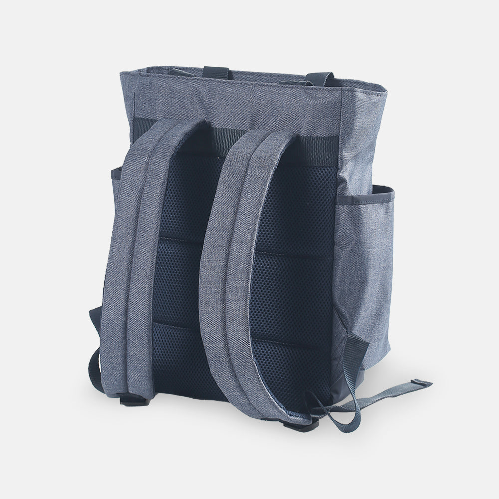 TINNIES BABY DIAPER BAG PACK MINIMAL TEXTURED BLUE