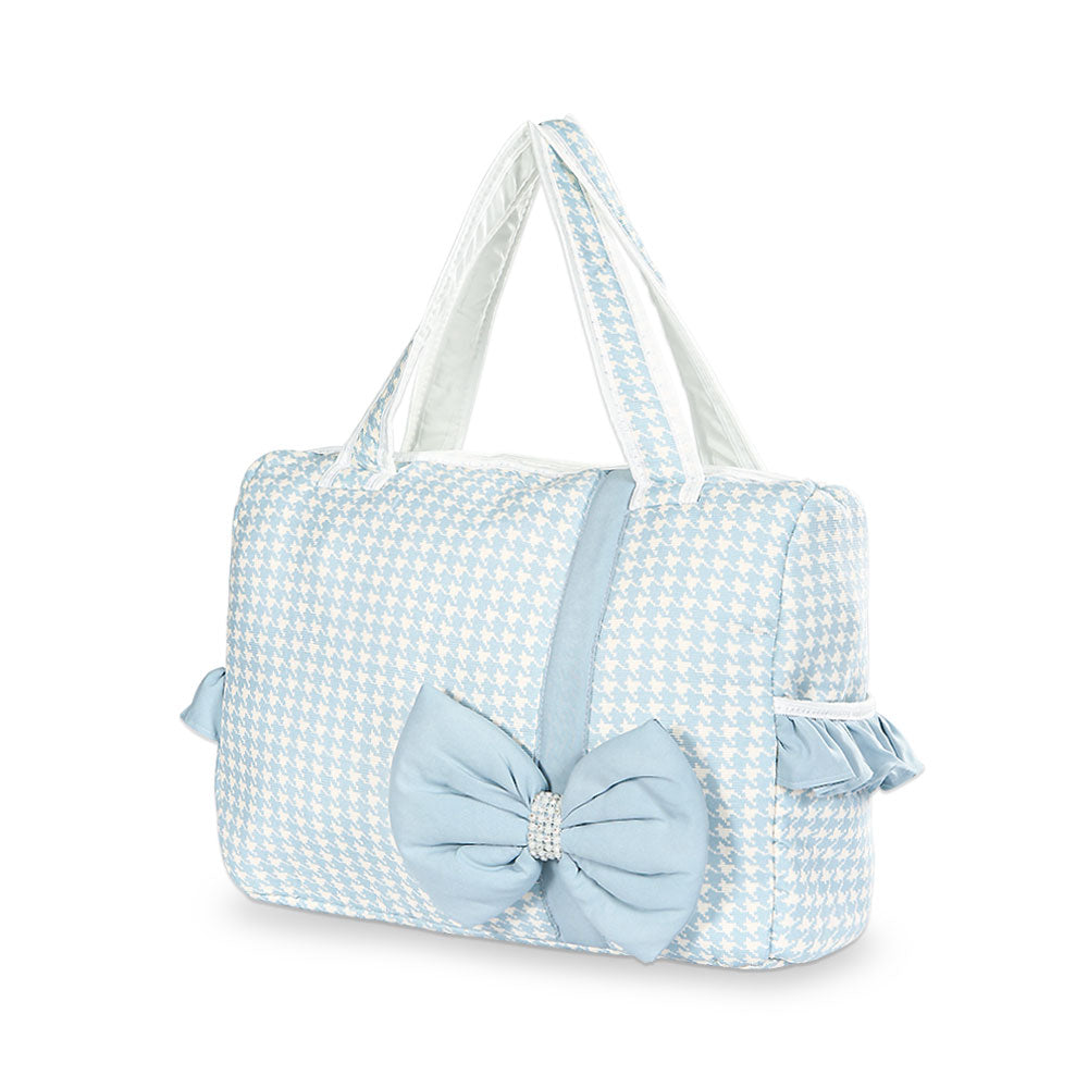 DIAPER BAG BLUE BOW CRYSTAL