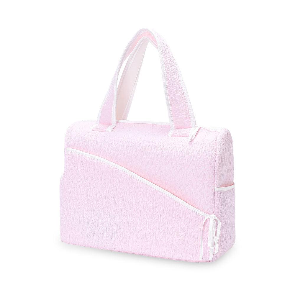 DIAPER BAG PINK TEXTURED