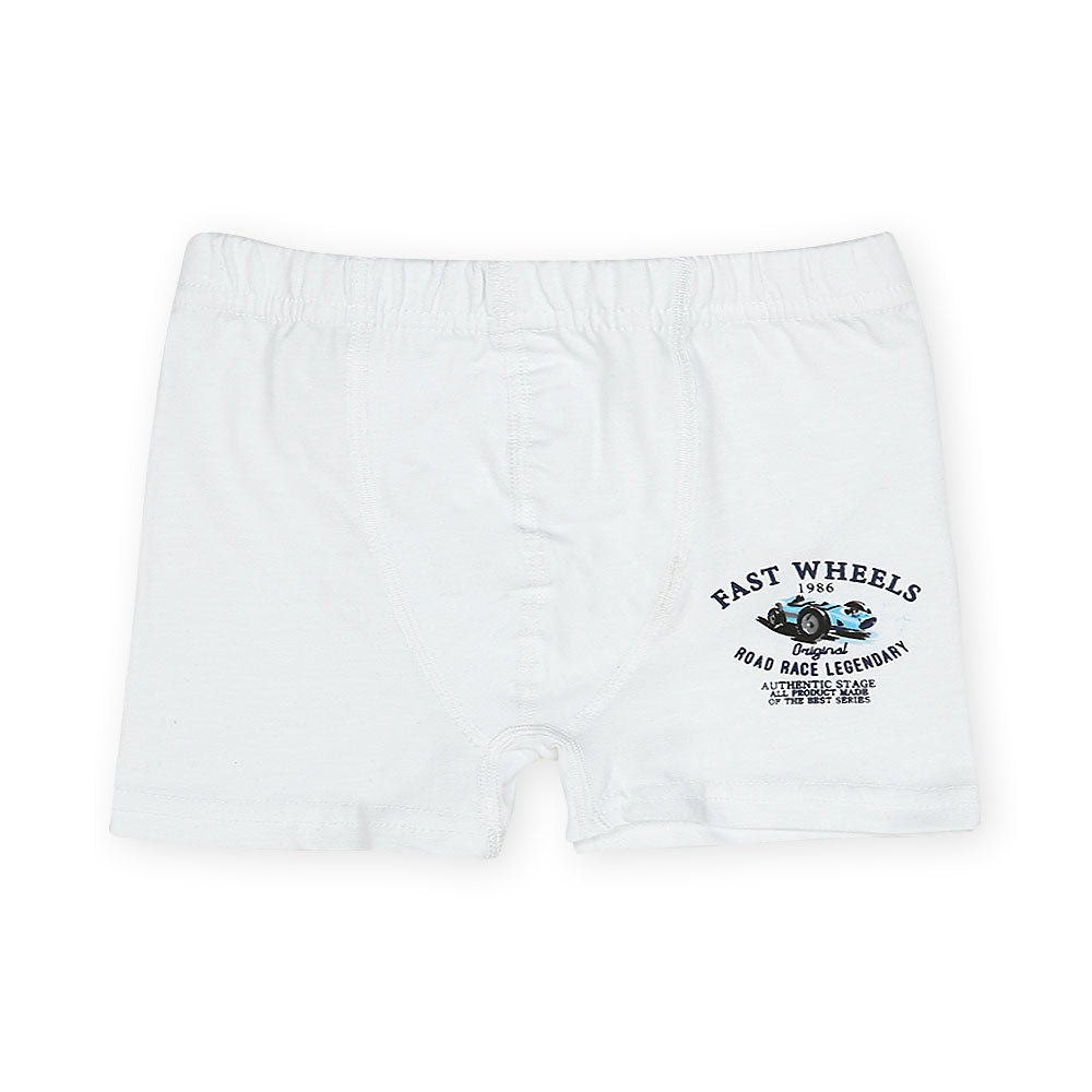 BOY BOXER PK-2 WHITE & BLUE LAST LAP