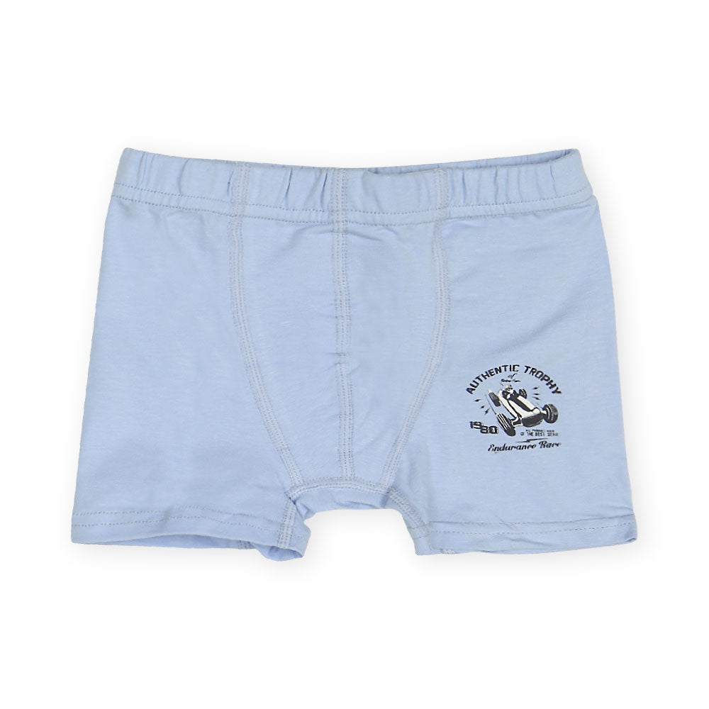 BOY BOXER PK-2 WHITE & BLUE LAST LAP