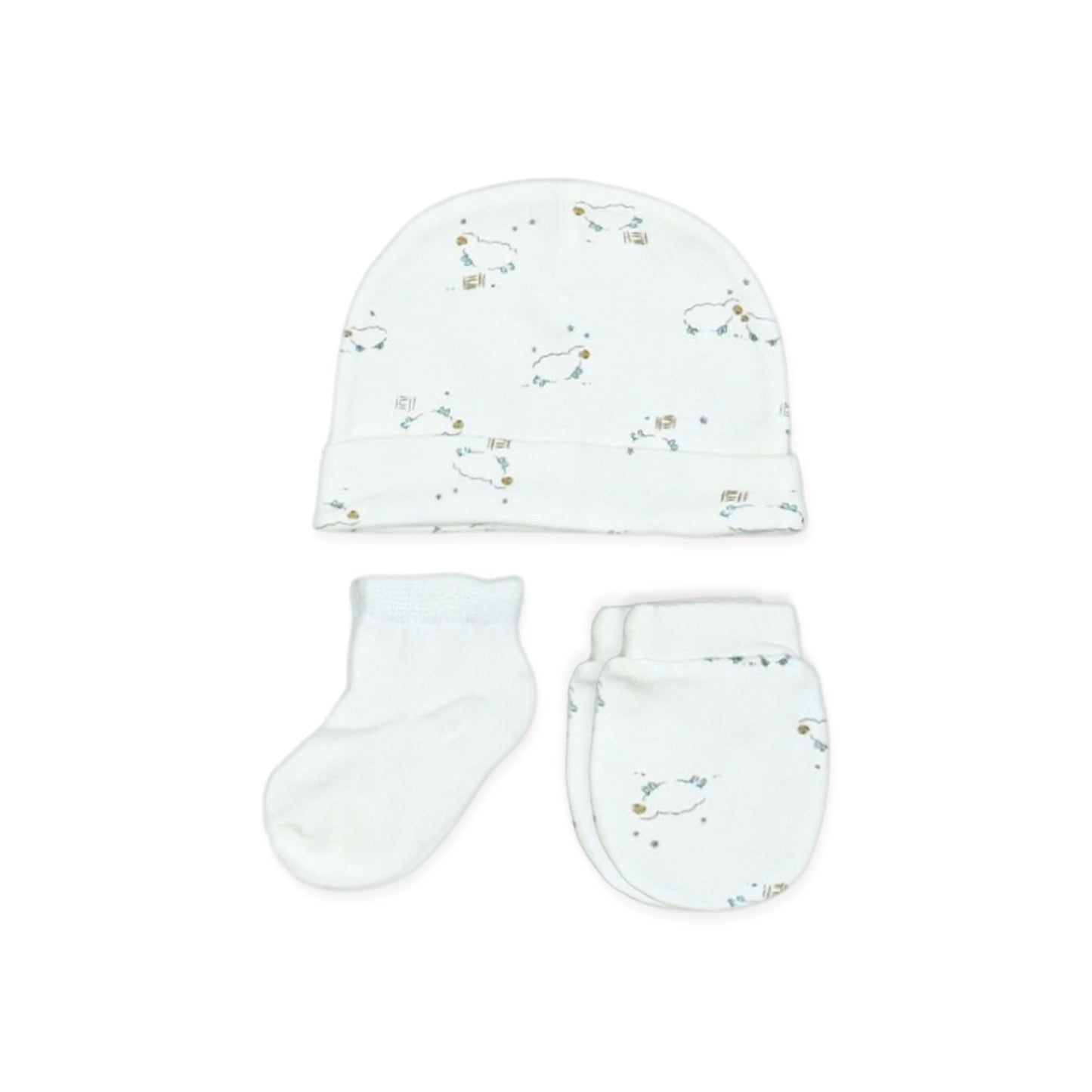 CLOUD WHITE SHEEPISHLY SOFT LAYETTE SET BOY