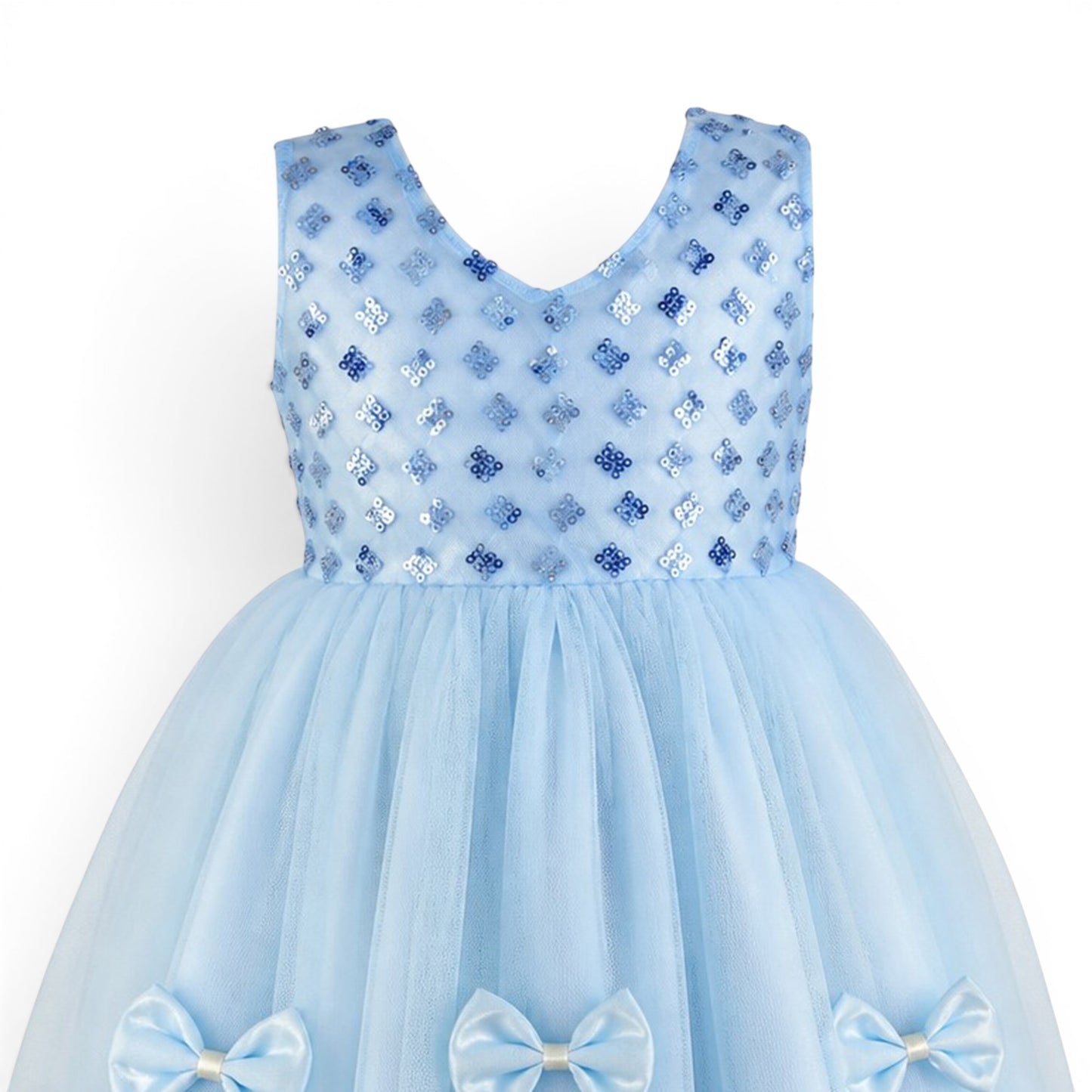 BLUE BABY GIRL FANCY FROCK GIFT SET