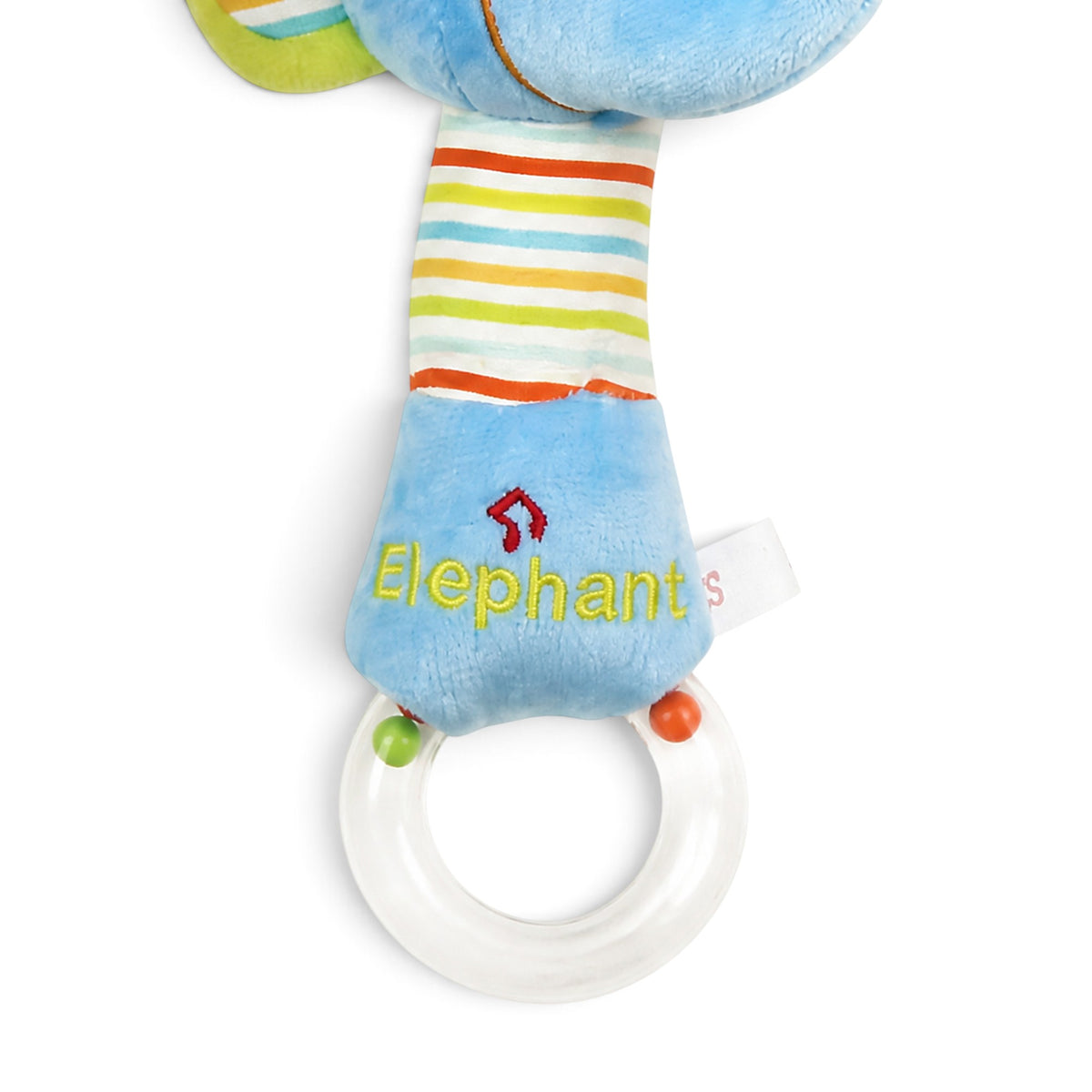 JACKBABY BLUE ELEPHANT PLUSH RATTLE TOY