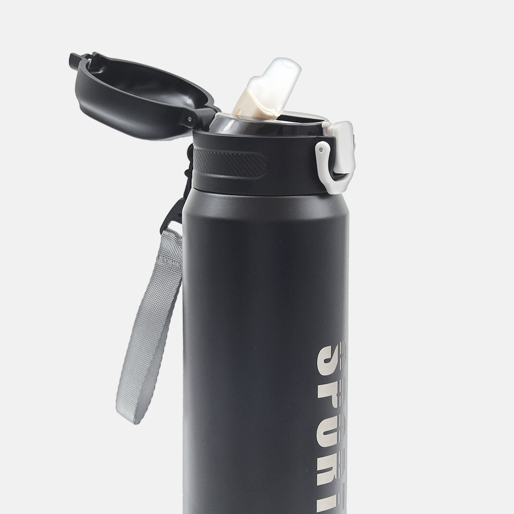 HOMEATIC STEEL WATER BOTTLE 800 ML BLACK