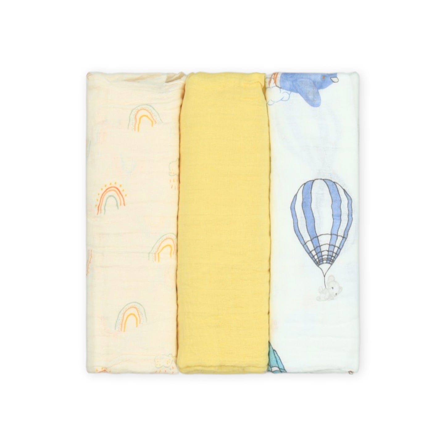 MUSLIN WRAPING SHEET PK-3 SKY HIGH TRIO