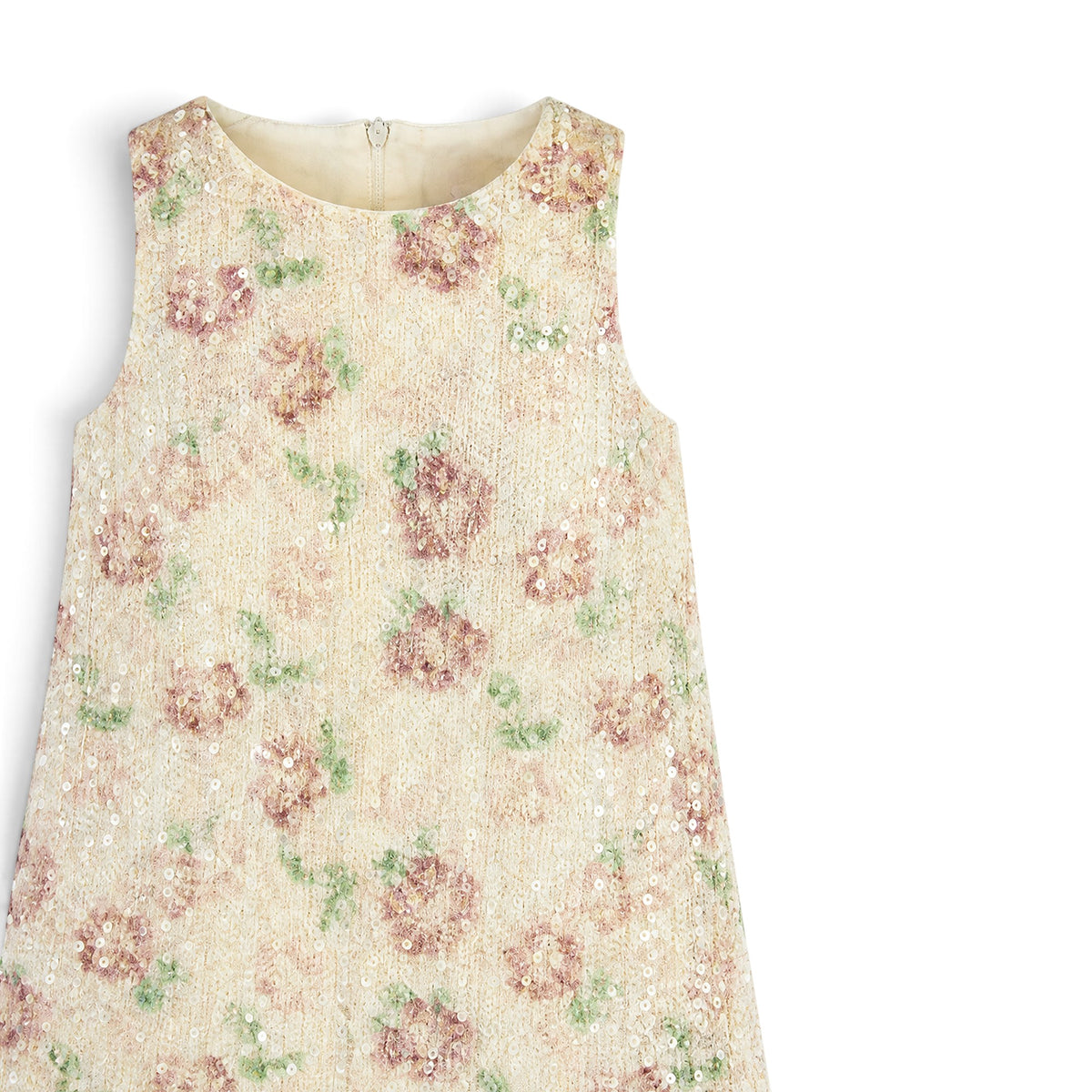BABY GIRL FLORAL SEQUIN DRESS WITH MATCHING PURSE