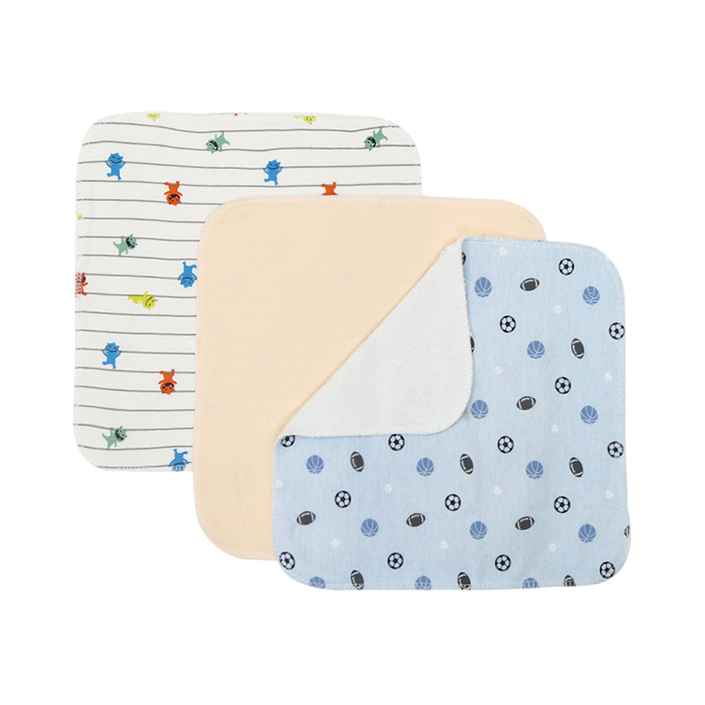 FACE TOWEL PK-3 MULTI-COLOR SPORTSMAN