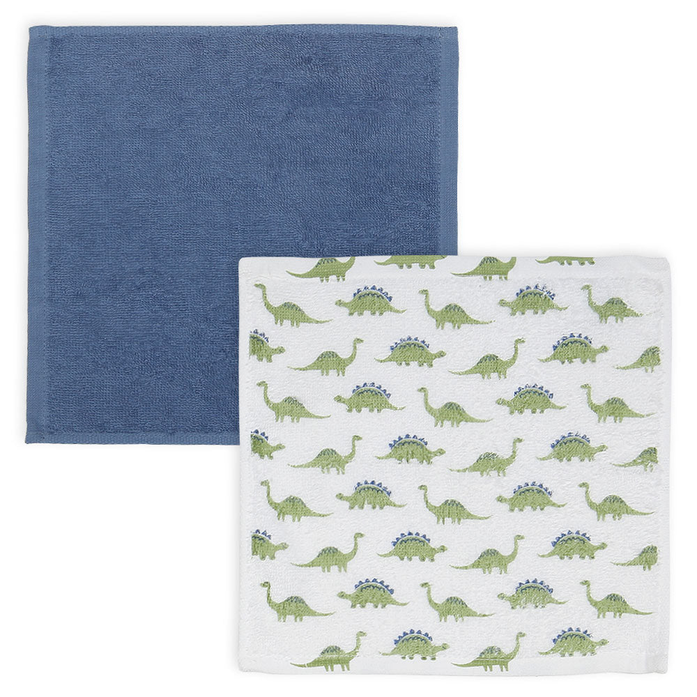 FACETOWEL PK-6 GREEN DINO