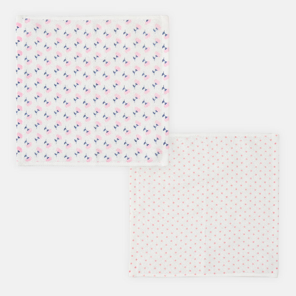 FACE TOWEL PK-4 PINK FLOWER THEME