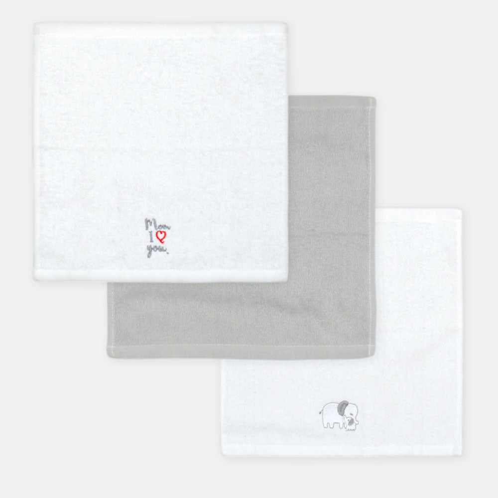 FACE TOWEL PK-4 MOM & ELEPHANT THEME