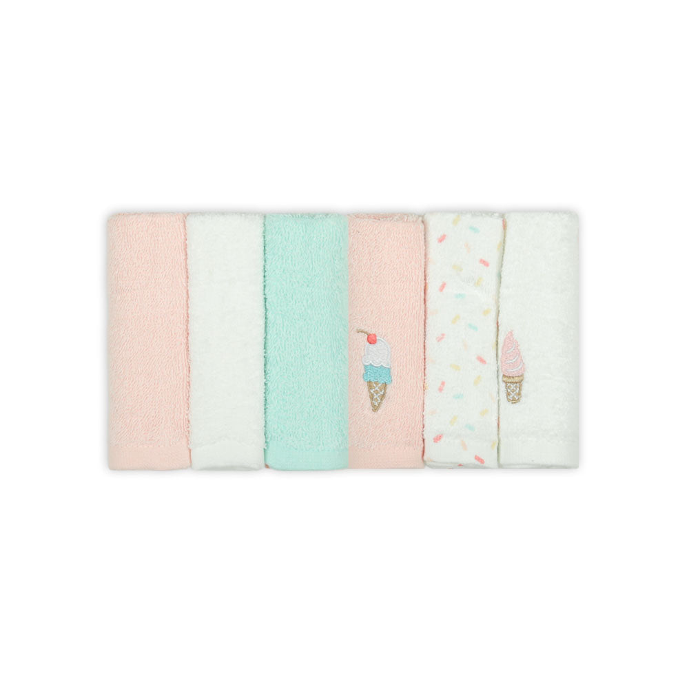 FACE TOWEL PK-6 SWEET TREATS