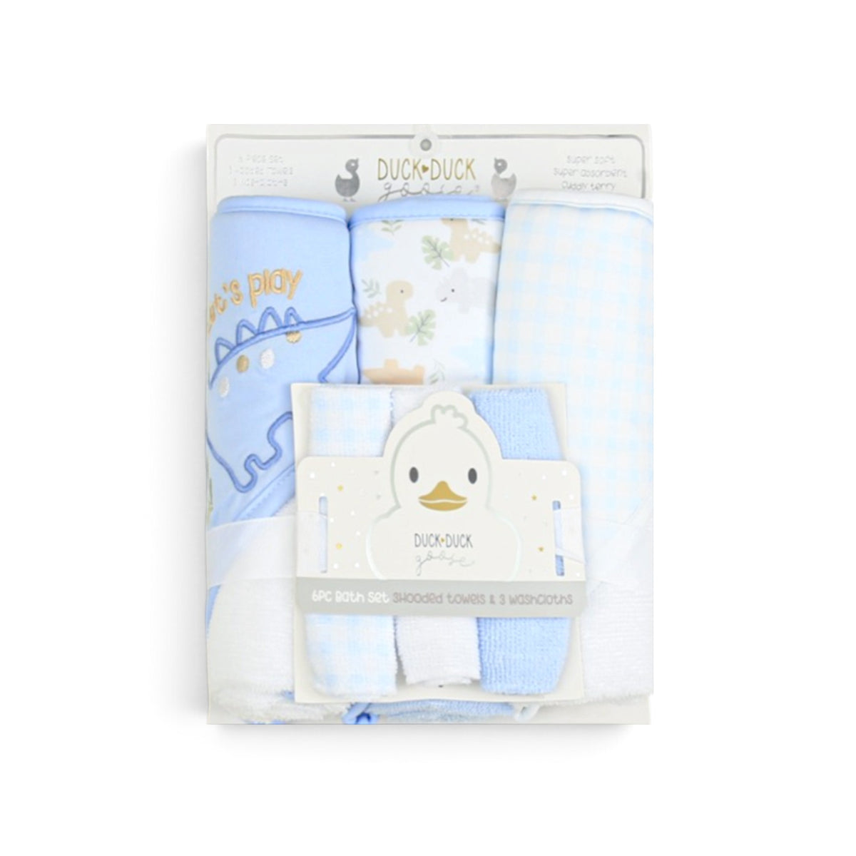 BLUE ASSORTMENT BATH TOWEL PK-3 & 3 FACE TOWELS