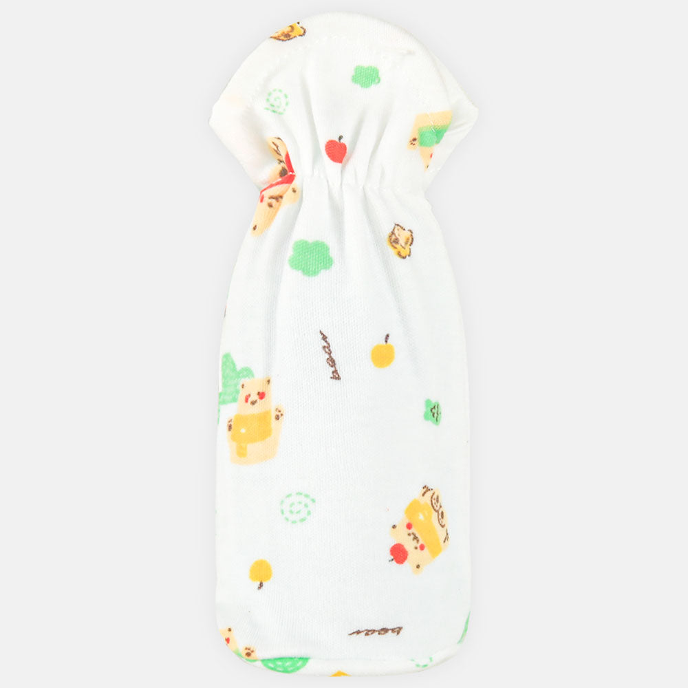 FEEDER COVER WHITE-GREEN WINTER ANIMAL THEME