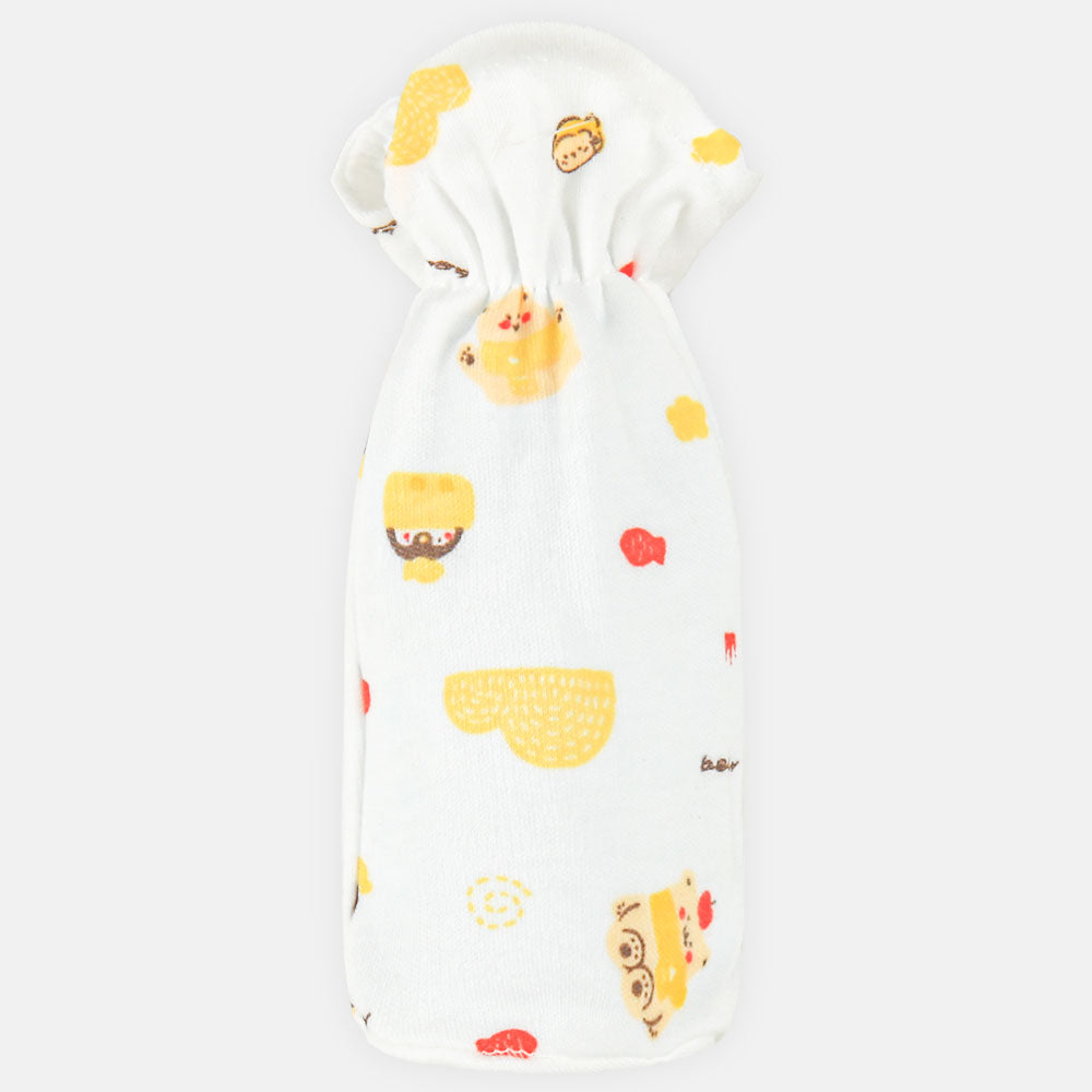FEEDER COVER WHITE-YELLOW WINTER ANIMAL THEME