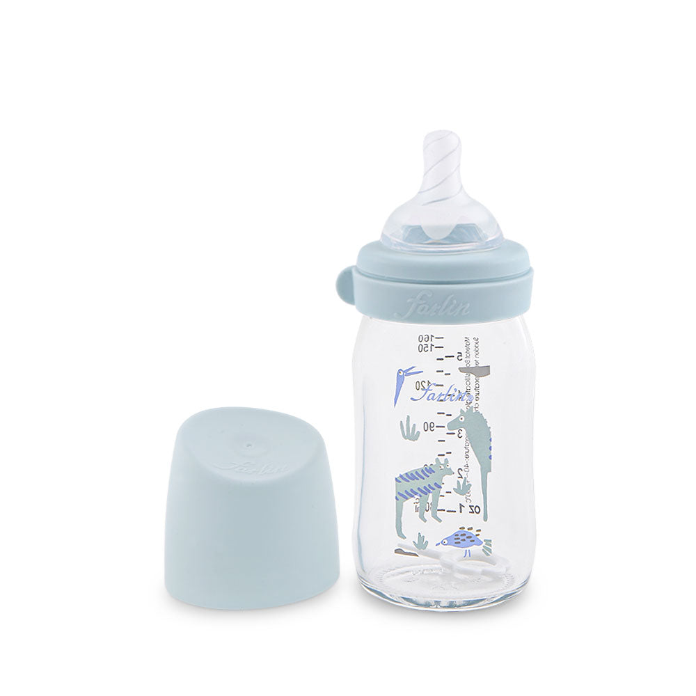 WIDE NECK GLASS FEEDER 160ML - GREEN