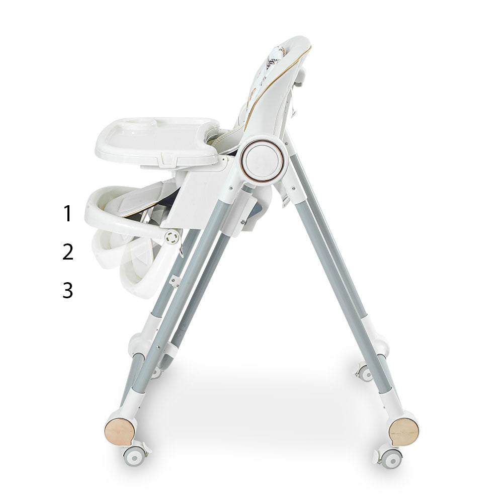 HIGH CHAIR WITH ADJUSTABLE HEIGHT WHITE