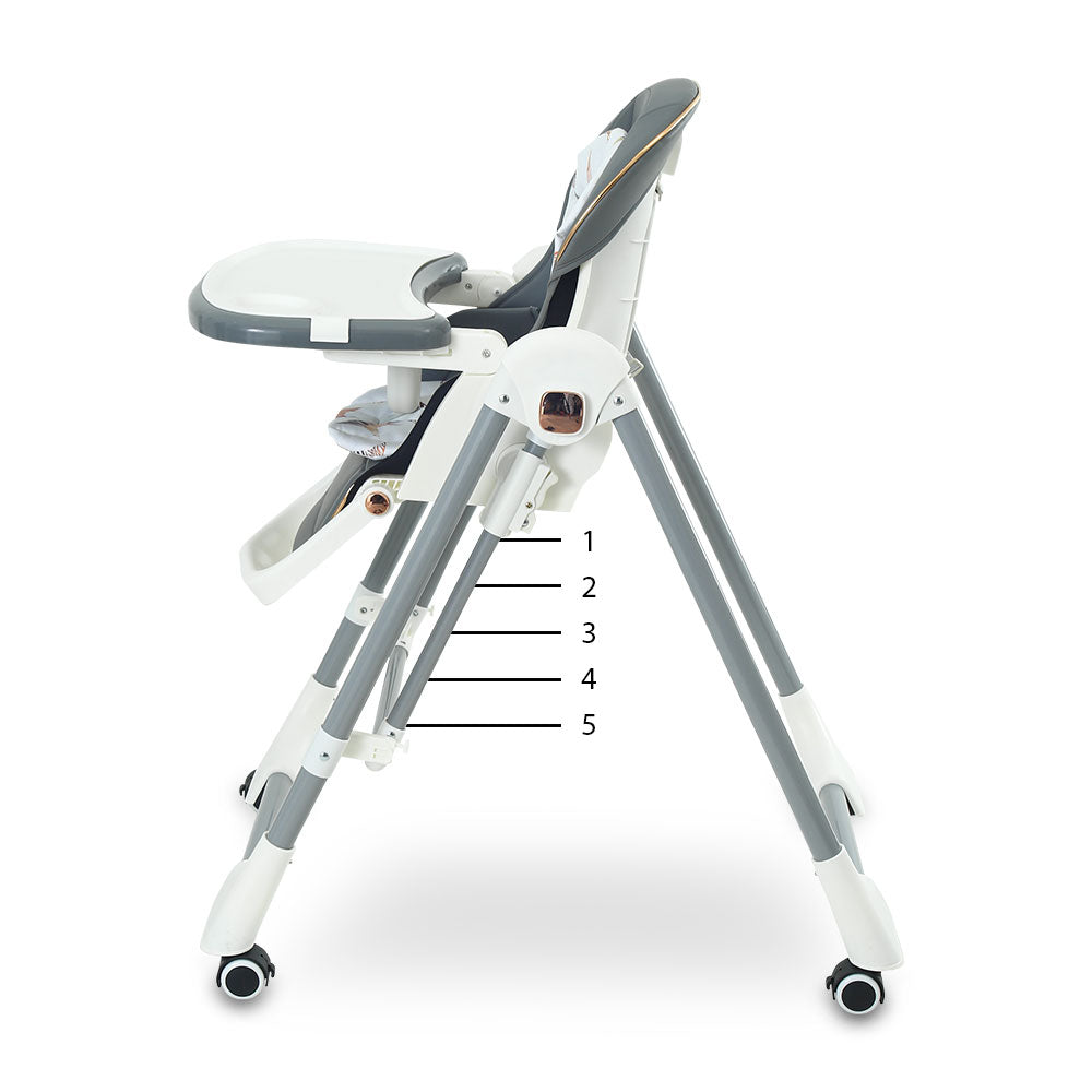 HIGH CHAIR WITH ADJUSTABLE HEIGHT MOD GREY