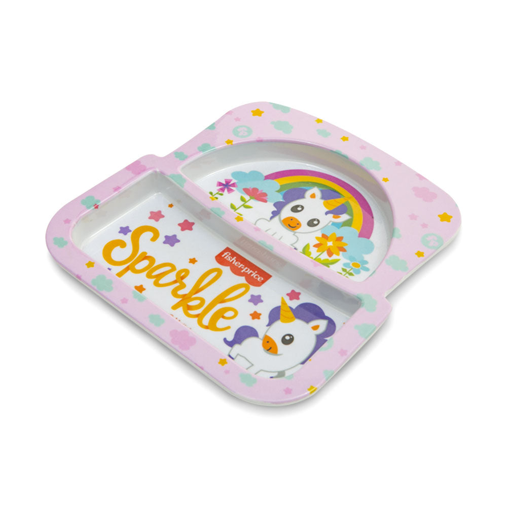 FEEDING PLATE PURPLE SPARKLE UNICORN